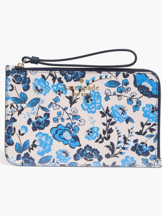 kate spade Handbags - Kate Spade Cameron Medium L-Zip Wristlet in Vase Floral Print NWT